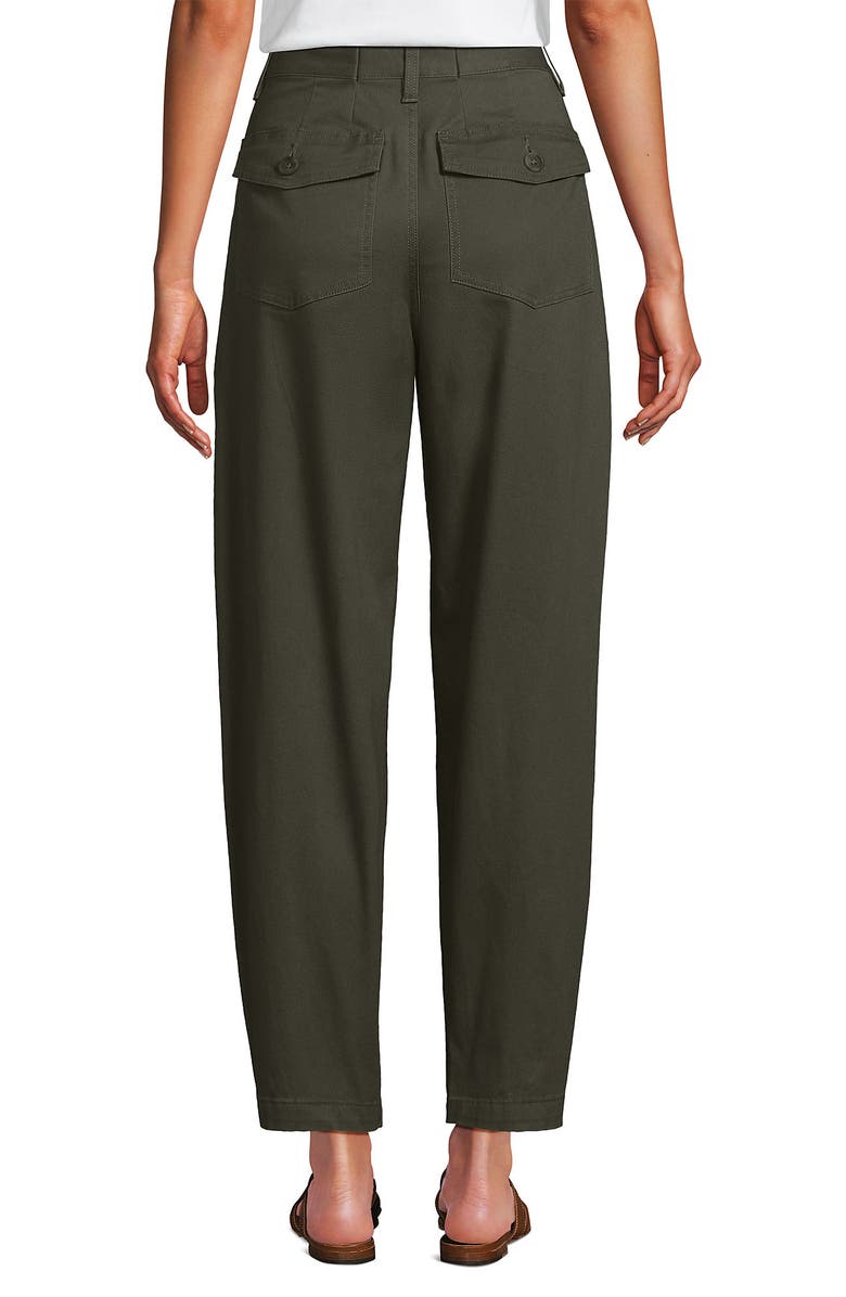 Lands' End High Rise Barrel Leg Chino Pants, Alternate, color, 