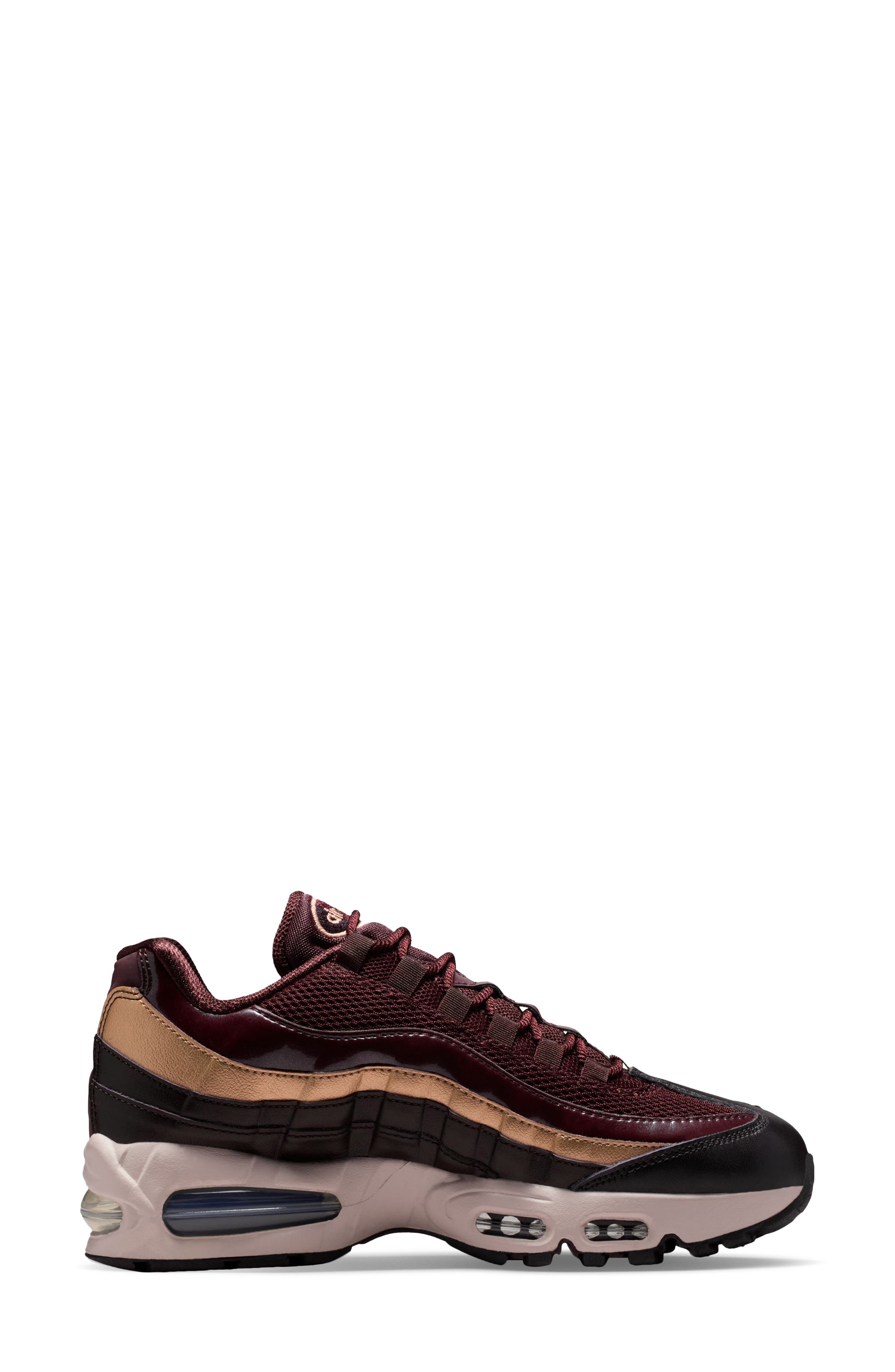 Nike Air Max 95 SE Sneaker, Alternate, color, Burgundy Crush/ Red Bronze