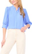 CeCe Puff Sleeve Button-Up Shirt