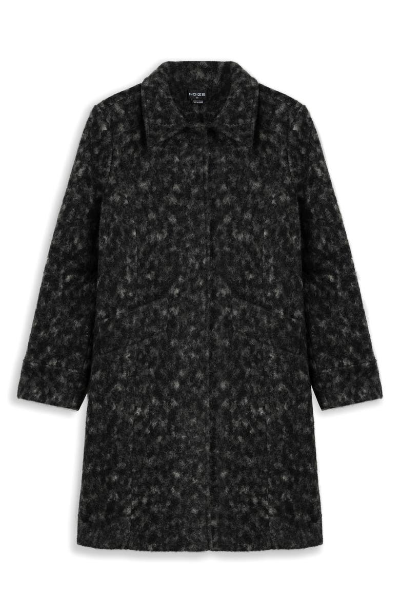 Noize Tweed Plaid Coat, Main, color, Black Mix