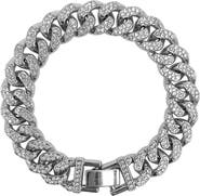 Adornia Pavé CZ Curb Chain Bracelet