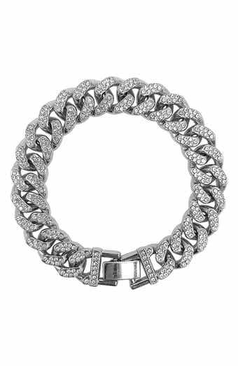 Adornia Pavé CZ Curb Chain Bracelet