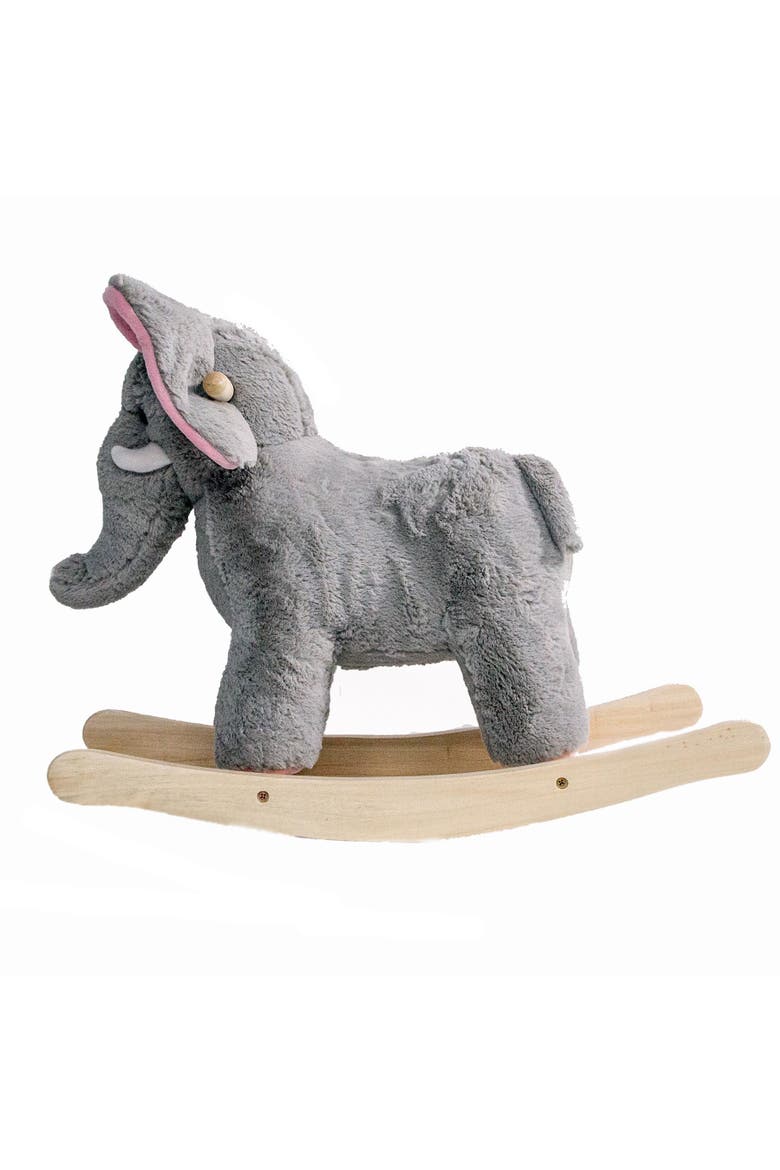Rocking Elephant With Music, Plush Rideon Toy, Alternate, color, Multicolored
