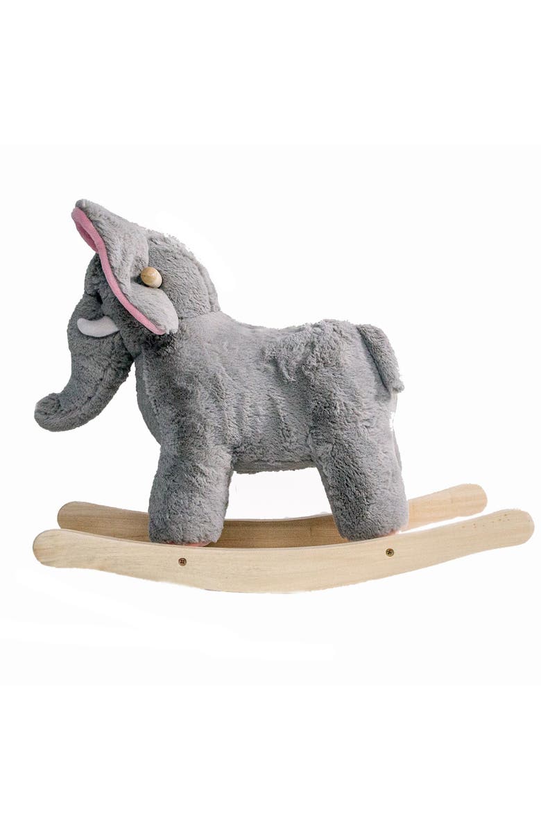 Ponyland Rocking Elephant With Music, Plush Rideon Toy, Alternate, color, Multicolored