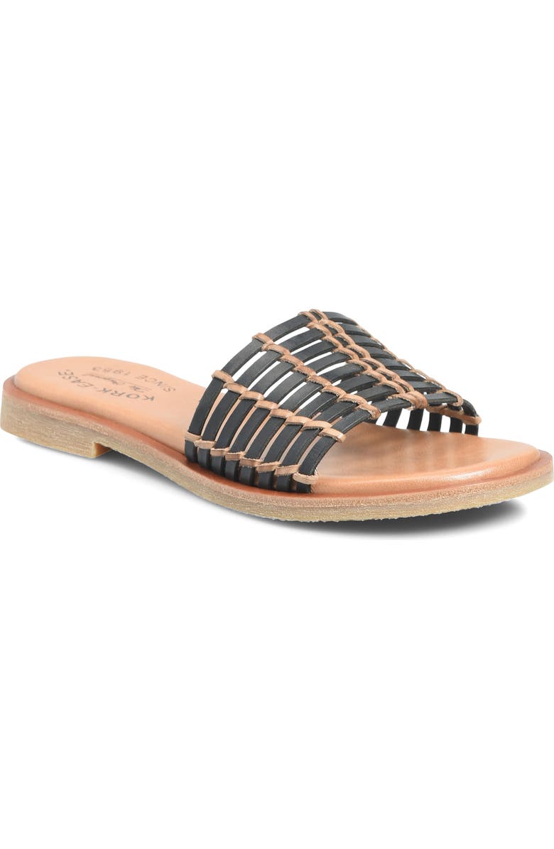 Kork-Ease<sup>®</sup> Deja Slide Sandal, Main, color, Black Leather