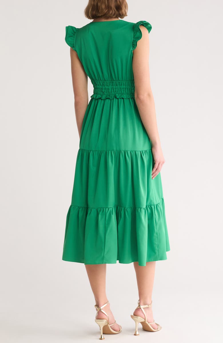 AREA STARS Etten Tie Waist Tiered Maxi Dress, Alternate, color,