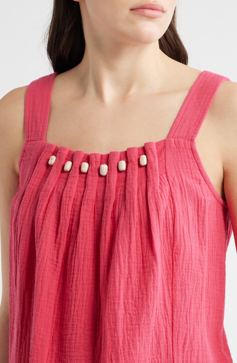 CITY BLUES Beaded Sleeveless Top, Alternate, color, Bright Rose