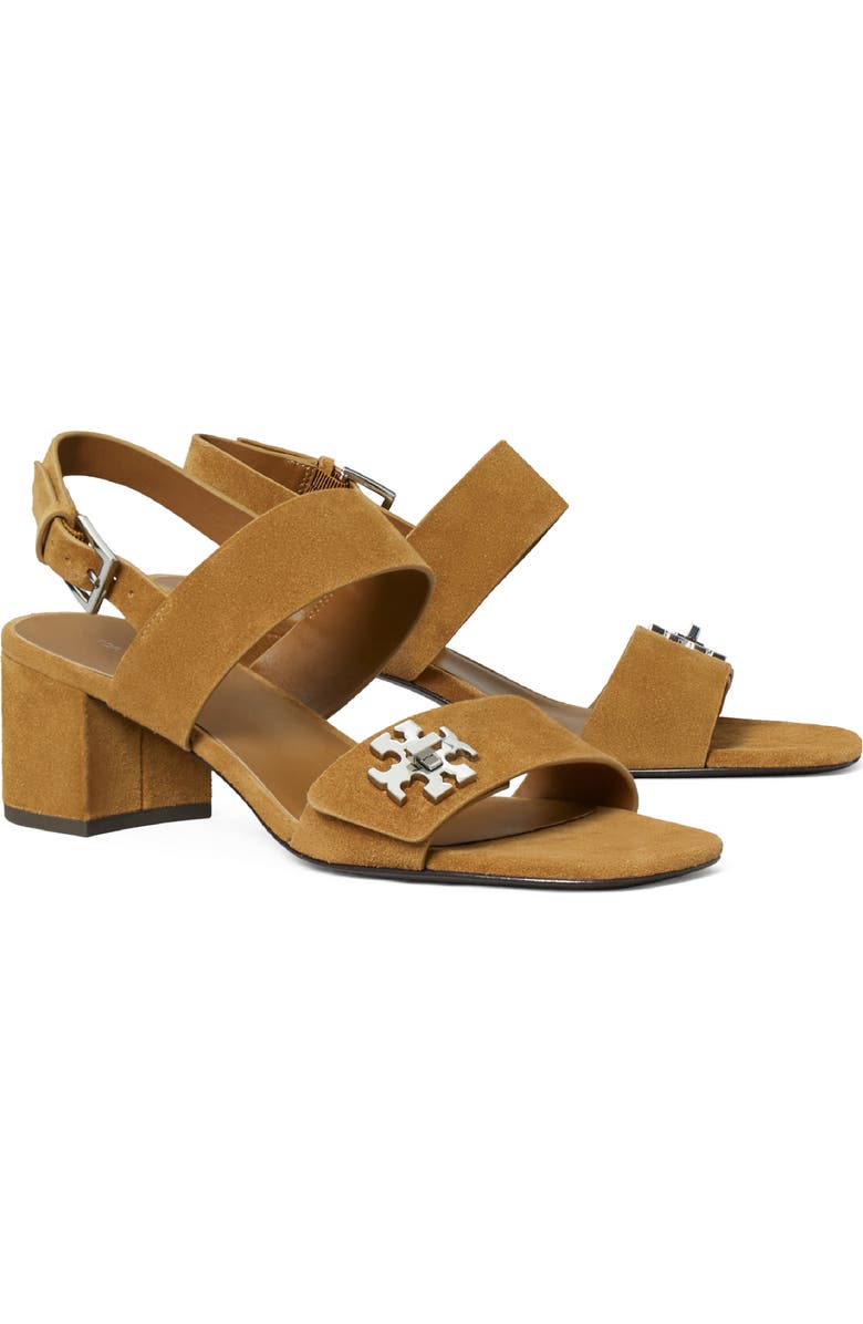 Tory Burch Turnlock Block Heel Slingback Slide Sandal, Main, color, Wild Tabacco