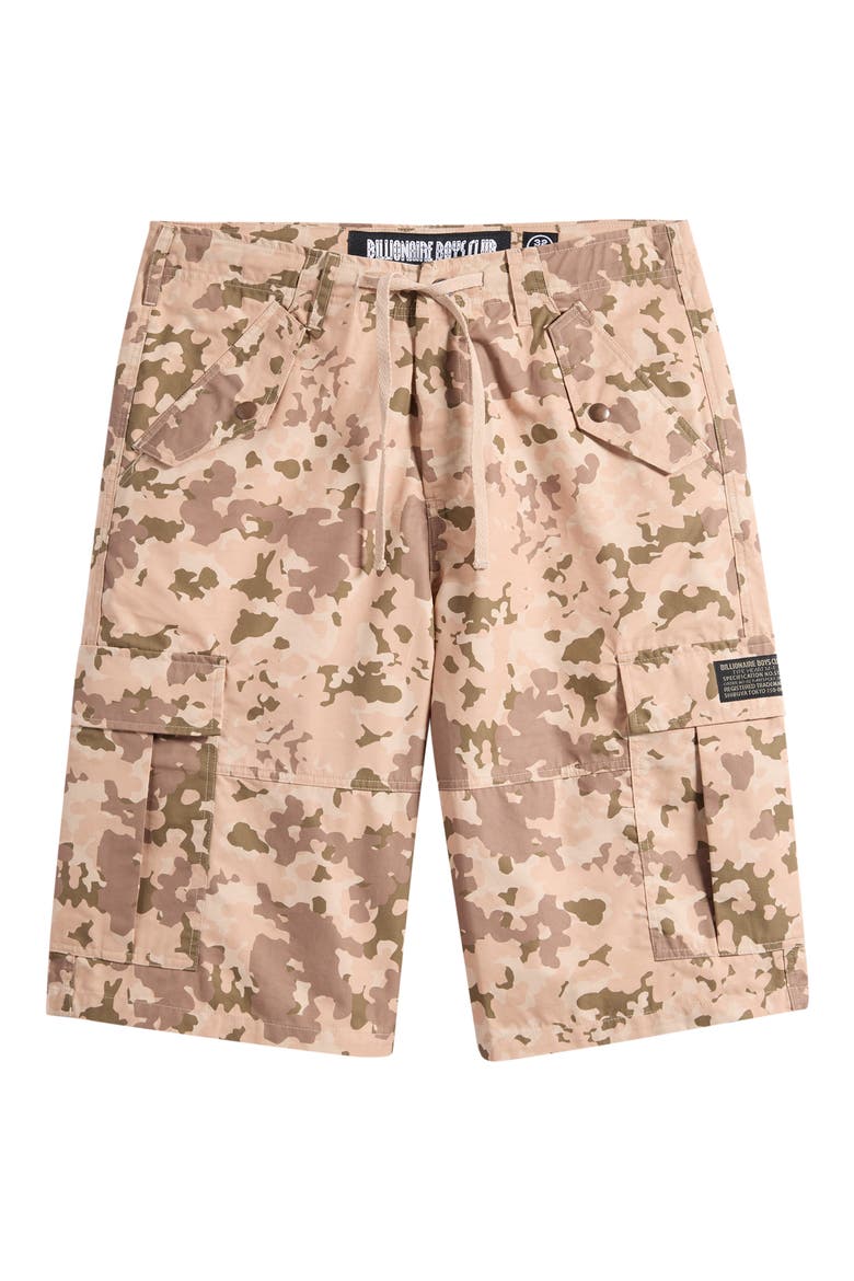 Drill Camo Print Cotton Blend Cargo Shorts, Alternate, color, DOESKIN