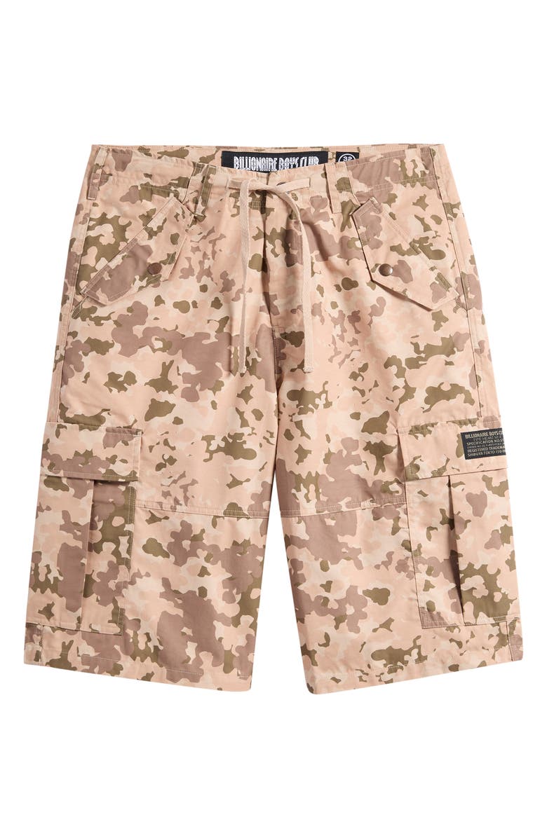 Billionaire Boys Club Drill Camo Print Cotton Blend Cargo Shorts, Main, color, Doeskin