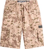 Billionaire Boys Club Drill Camo Print Cotton Blend Cargo Shorts