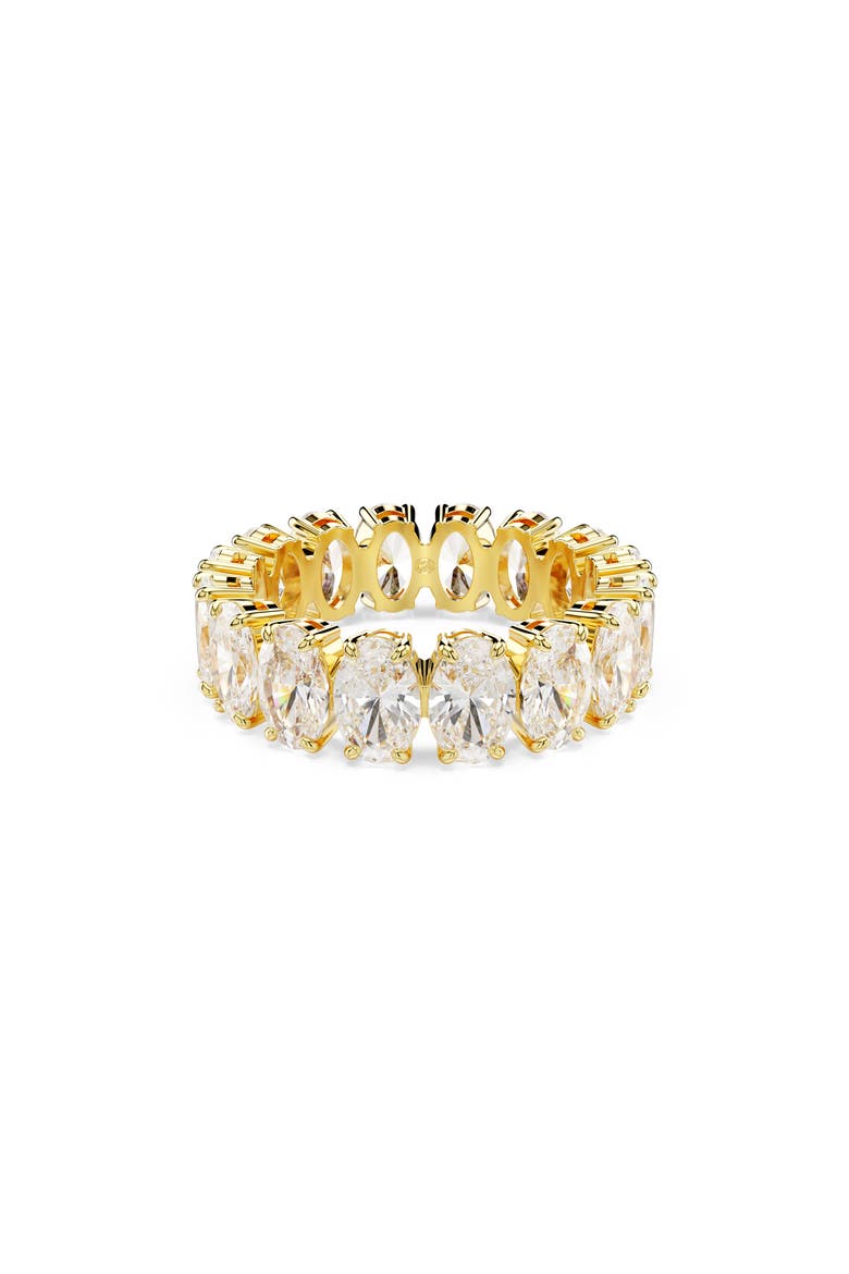 Matrix Oval Cut Crystal Eternity Ring, Main, color, GOLD/ WHITE