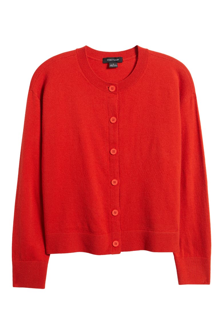 Must-Have Cardigan, Alternate, color, RED ENERGY