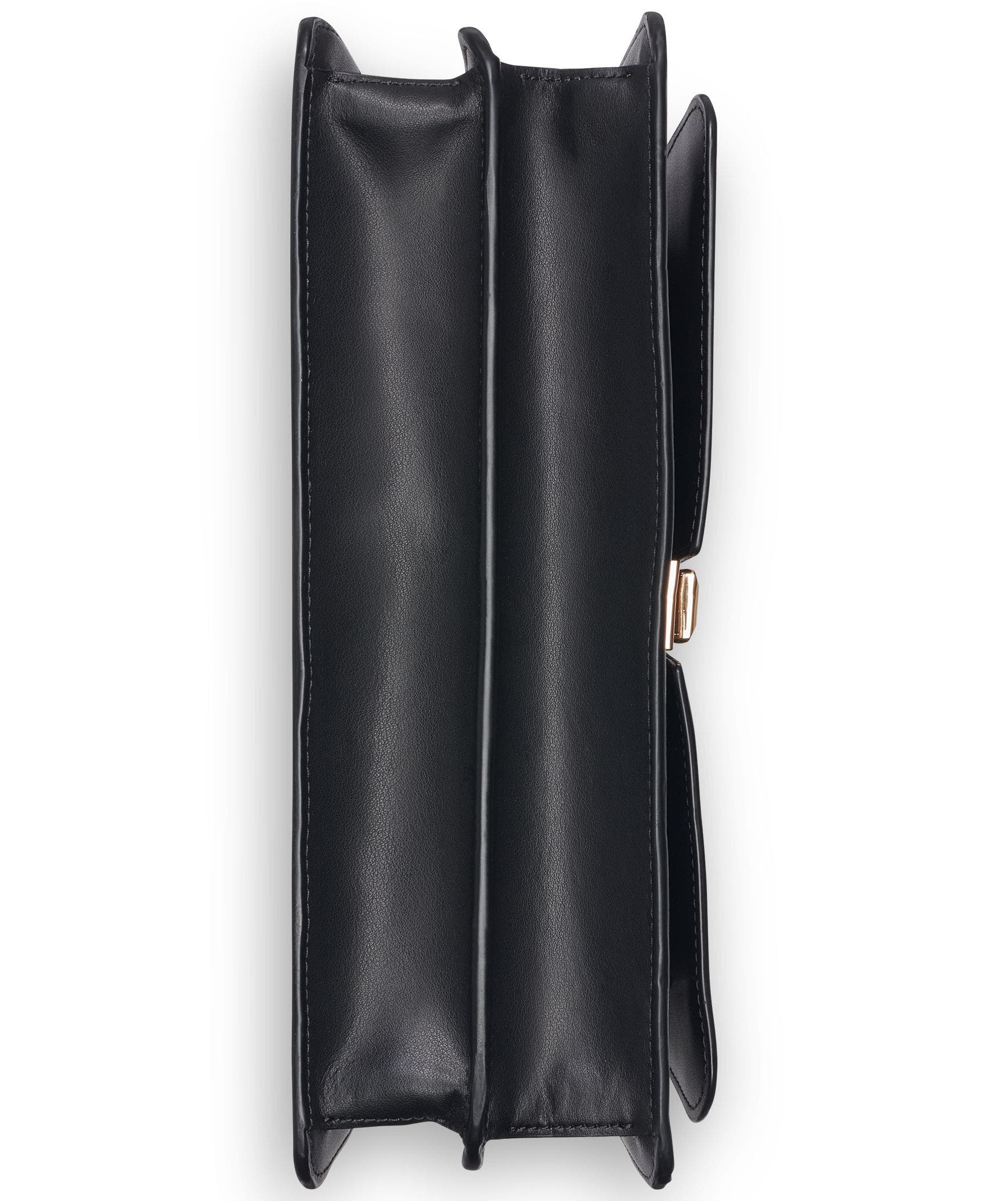 KARL LAGERFELD PARIS Mercerie Shoulder, Alternate, color, Black/Gold