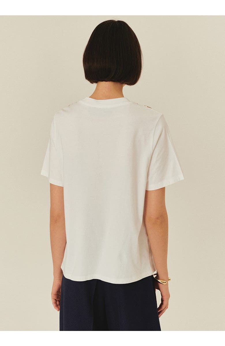 Exquise Elise Modern Luxe Accent Tee, Alternate, color, White