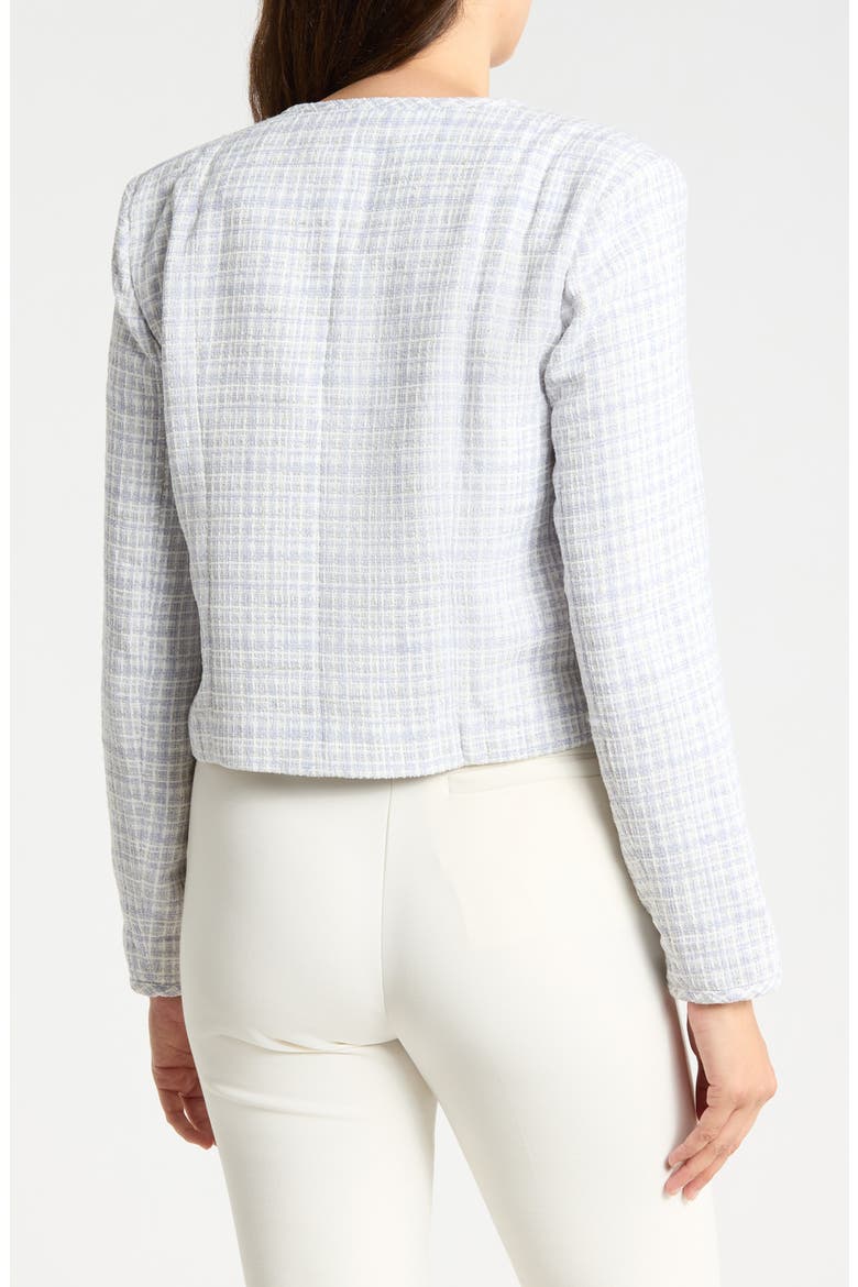 Patch Pocket Crop Bouclé Jacket, Alternate, color, BLUE/ WHITE