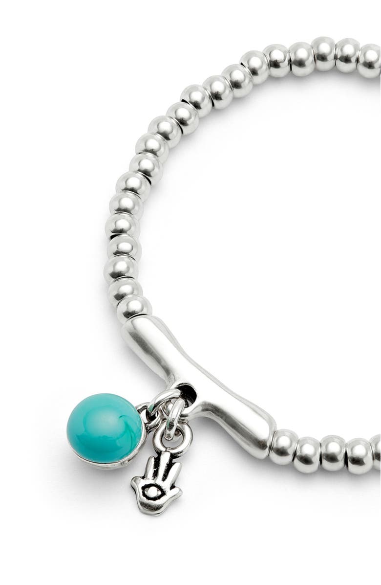 UNODE50 Turquoise Murano Core Bracelet, Alternate, color, Silver
