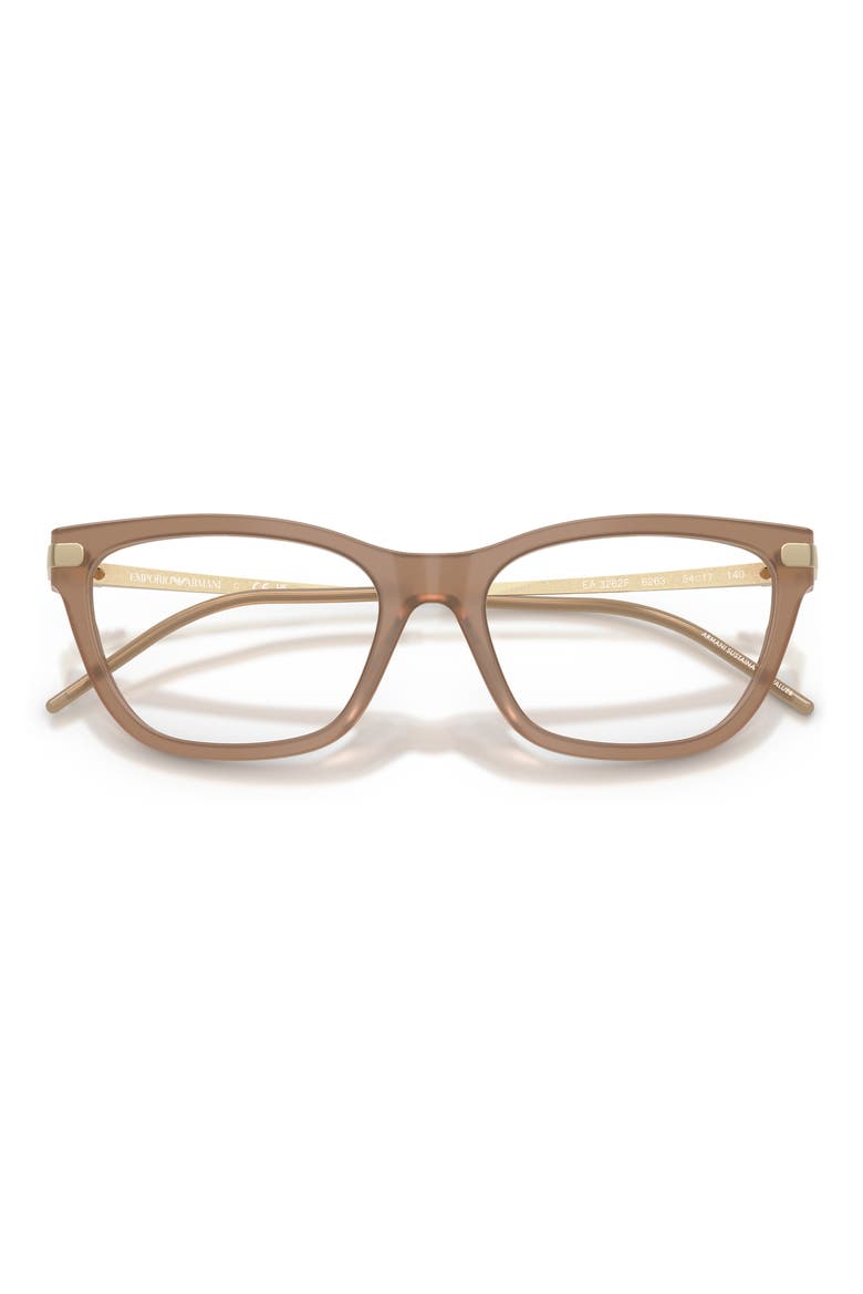 54mm Cat Eye Optical Glasses, Alternate, color, SHINY OPAL TUNDRA / DEMO LENS