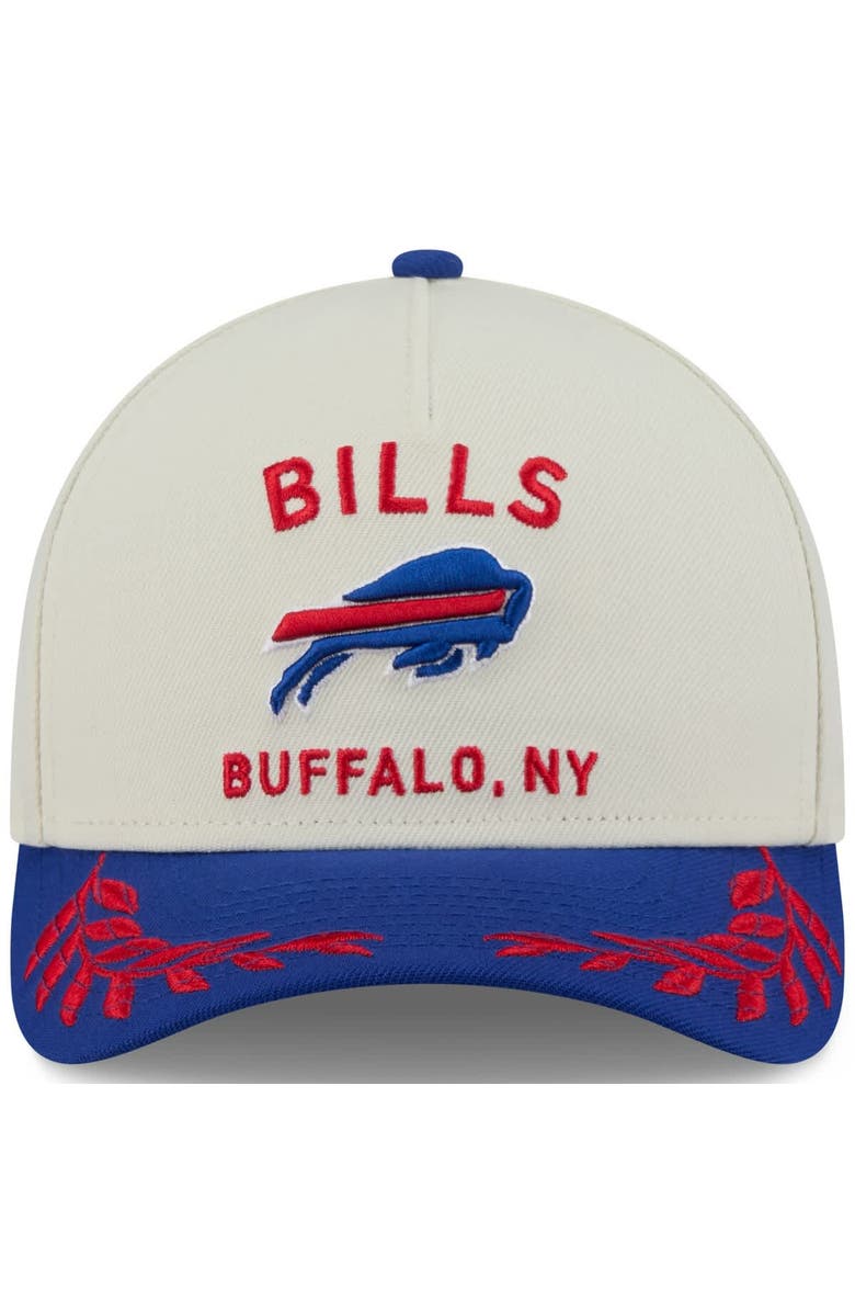 New Era Men's New Era Cream/Royal Buffalo Bills 2025 NFL Draft 9FORTY A-Frame M-Crown Adjustable Hat, Alternate, color, Cream