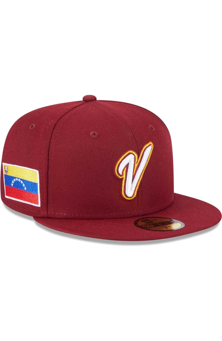 New Era Men's New Era Red Venezuela Baseball 2023 World Baseball Classic 59FIFTY Fitted Hat, Main, color,