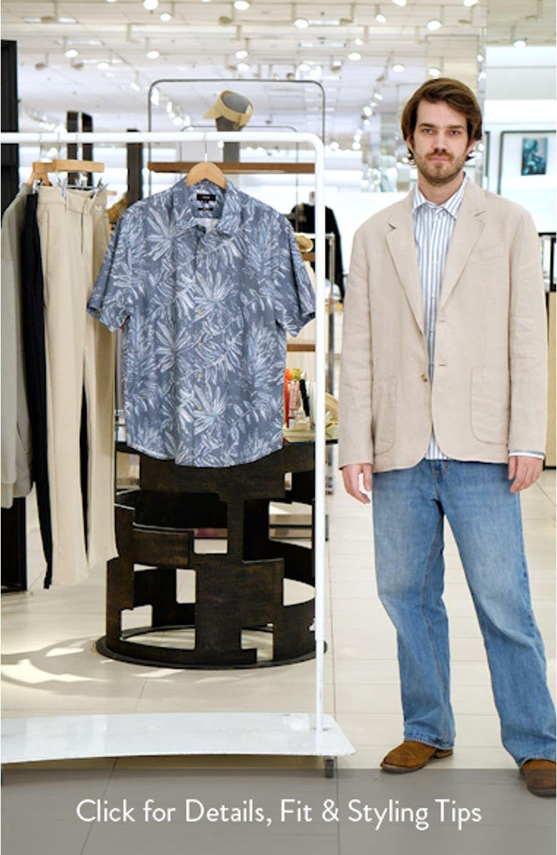 Short Sleeve Cotton & Lyocell Button-Up Shirt, sales video thumbnail