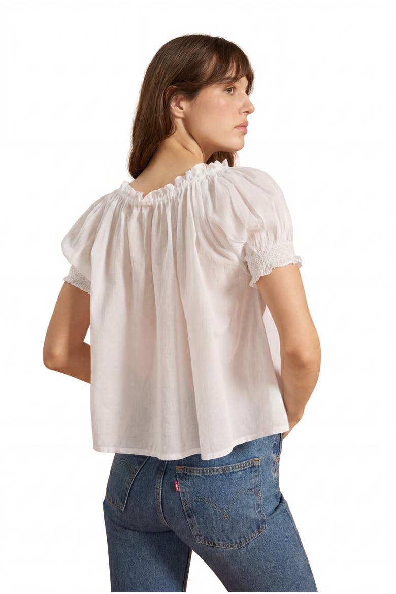 Clover Blouse, Alternate, color, White