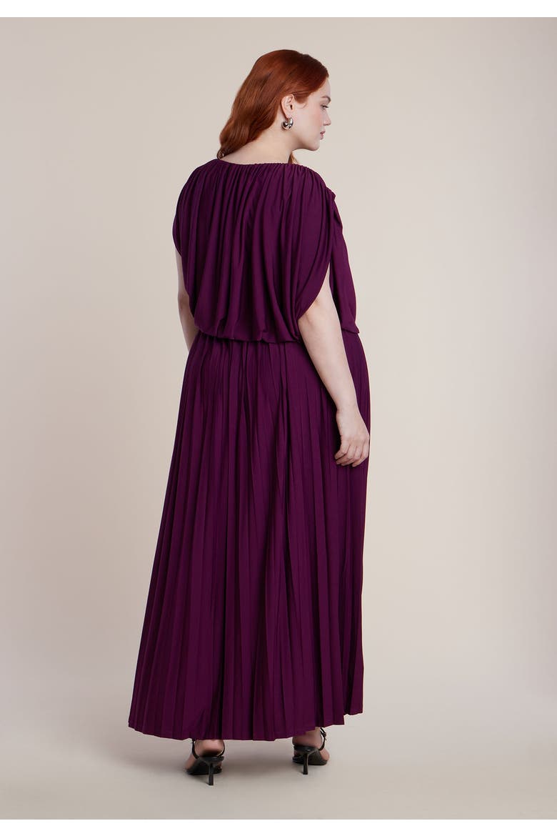 Asym Bodice Maxi Dress, Alternate, color, DARK PURPLE