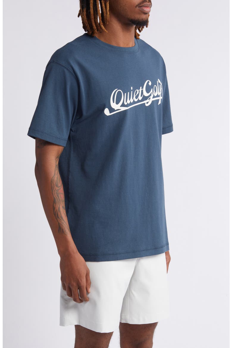 x PUMA Script Cotton Graphic T-Shirt, Alternate, color, DARK NIGHT