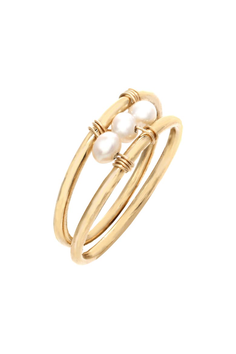 Elana Cultured Pearl Ring, Main, color, GOLD