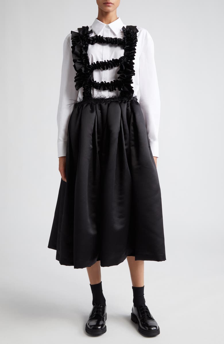 Comme des Garçons Comme des Garçons Harness Strap Satin Dress, Main, color,