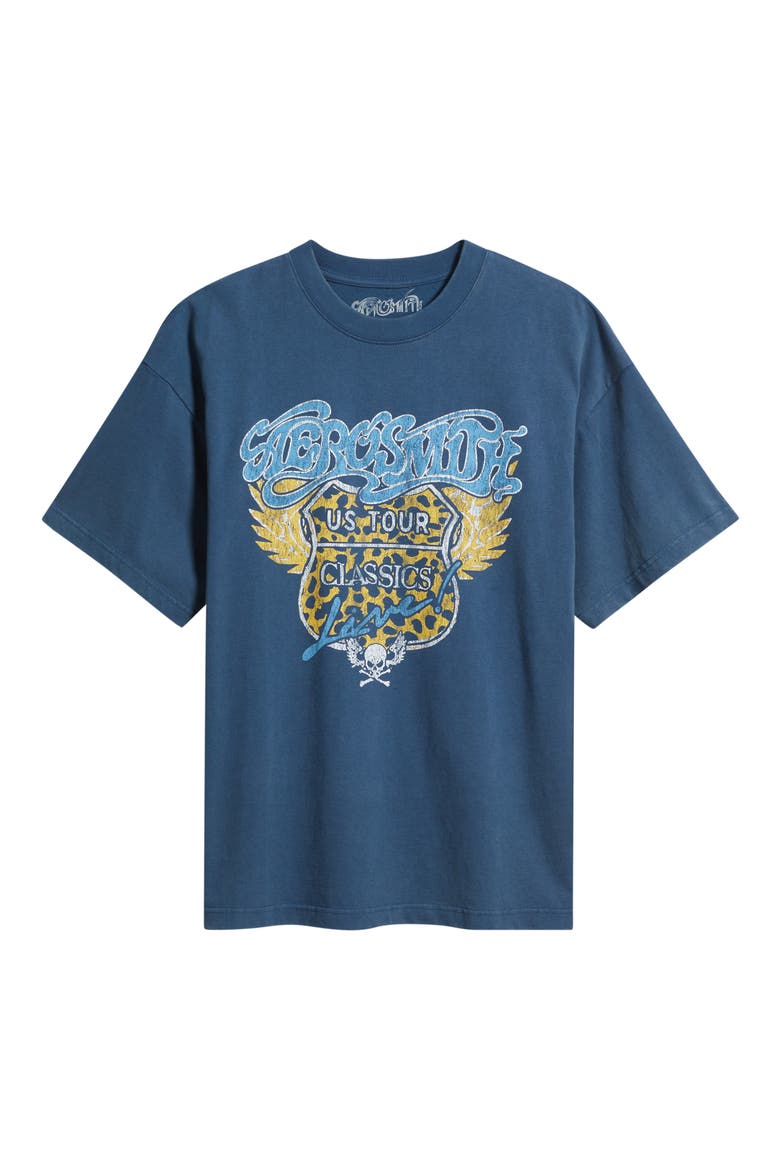 Oversize Aerosmith Live Graphic T-Shirt, Alternate, color, NAVY WASH