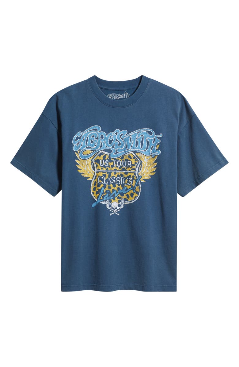 BRAVADO Oversize Aerosmith Live Graphic T-Shirt, Alternate, color, Navy Wash