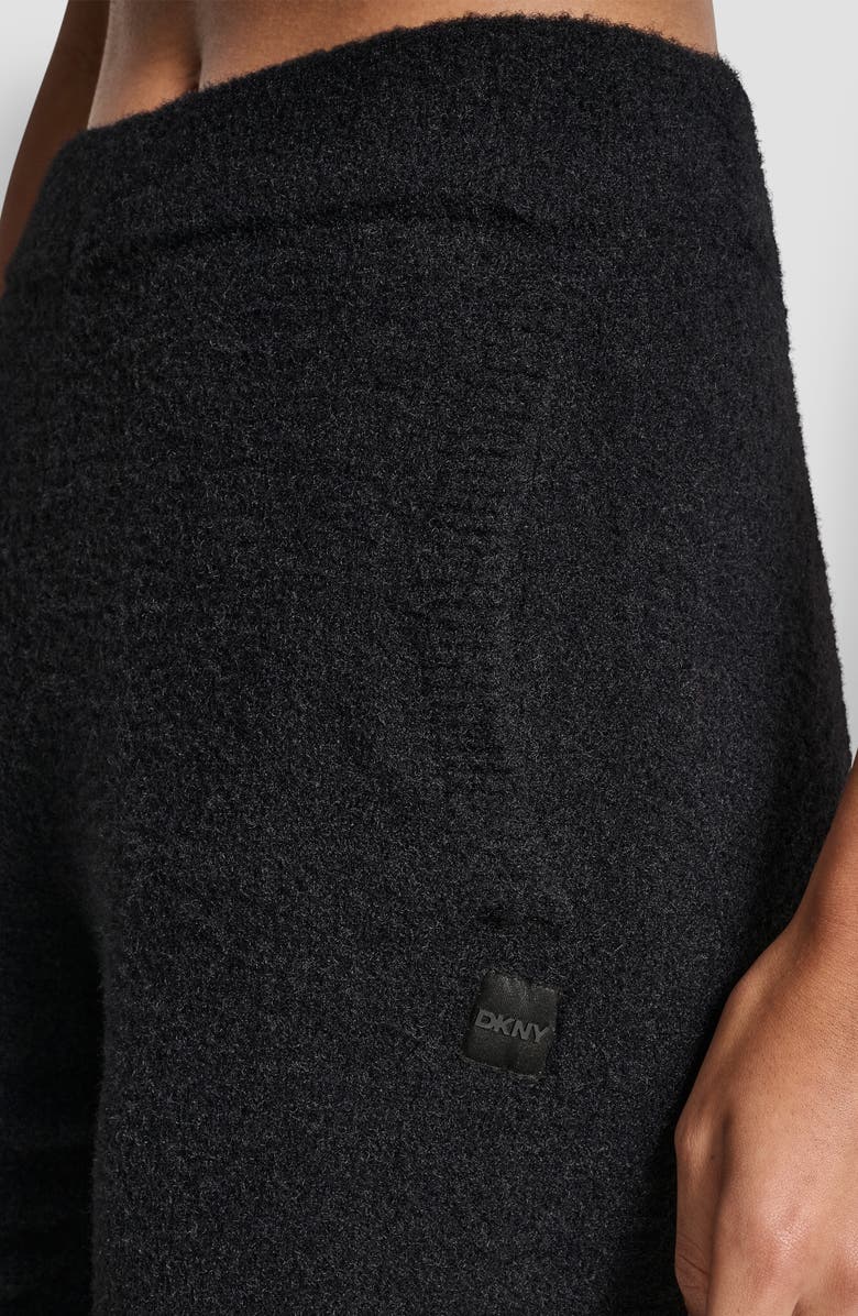 DKNY Feather Yarn Joggers, Alternate, color, Black