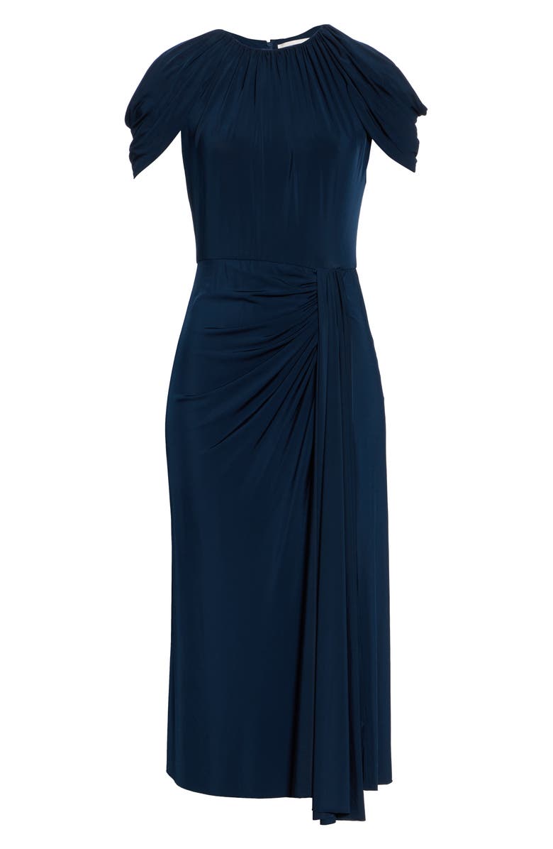 Jason Wu Collection Cap Sleeve Draped Jersey Midi Dress, Alternate, color,