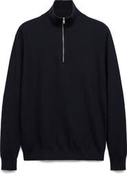 MANGO Half Zip Piqué Sweater
