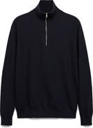 MANGO Half Zip Piqué Sweater