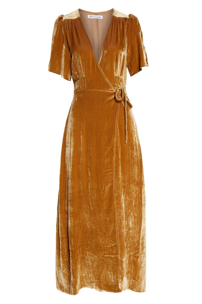Tiffany Maxi Dress, Alternate, color, GOLD