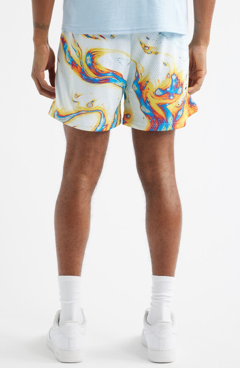OVERTIME Splash Mesh Shorts, Alternate, color, Spill