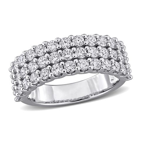 1-3/4 CTW Lab Grown Diamond Triple Row Ring