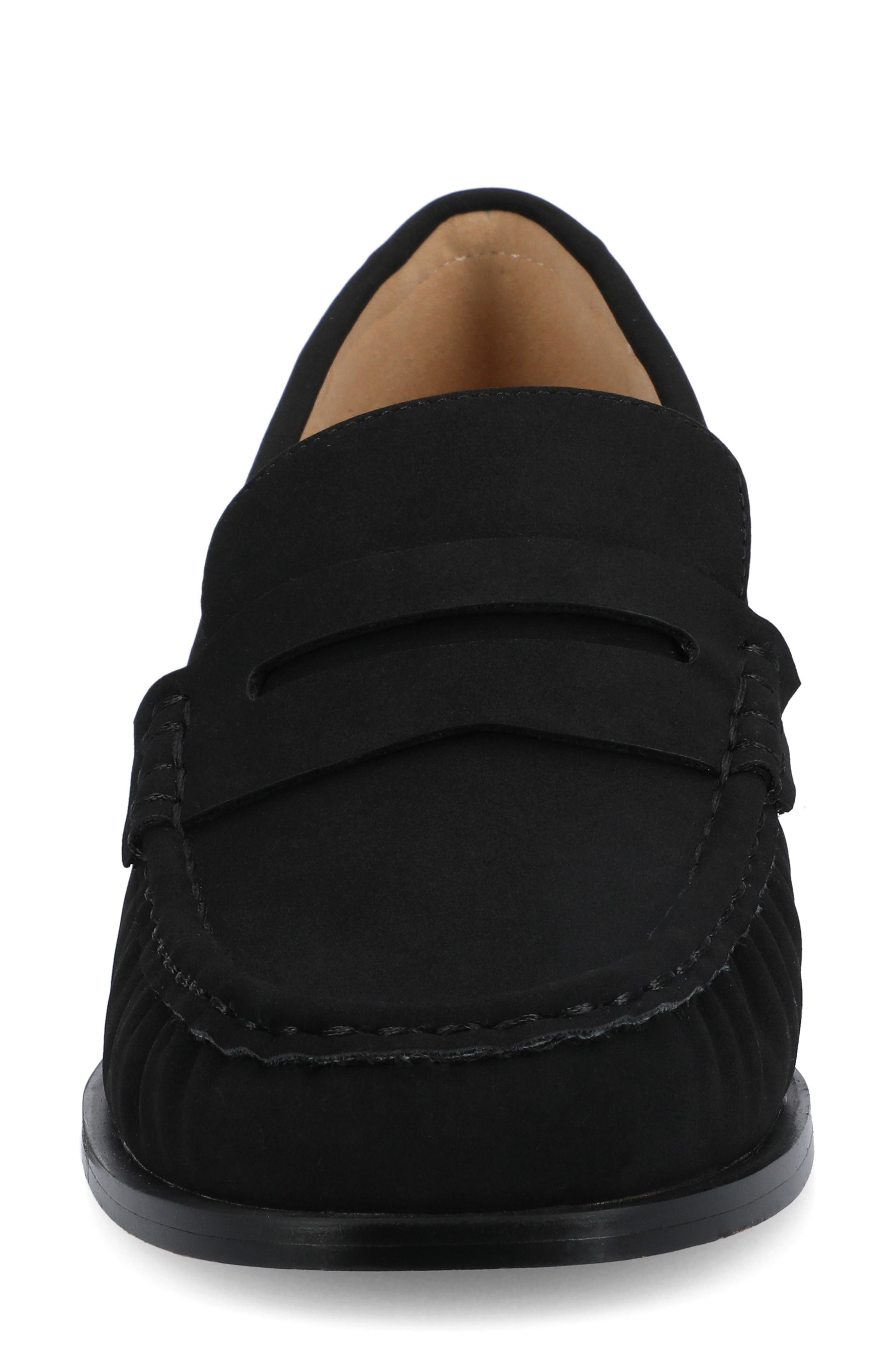 Journee Collection Danna Ruched Loafer, Alternate, color, Black