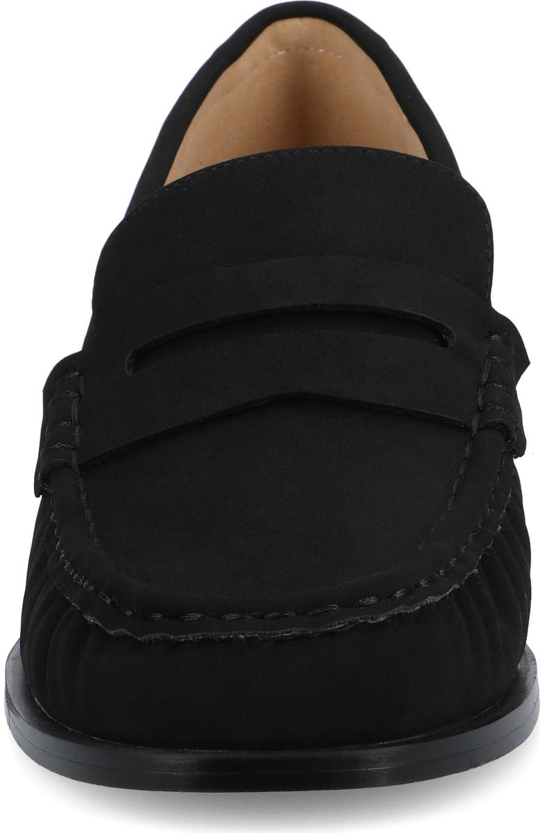 Journee Collection Danna Ruched Loafer, Alternate, color, Black