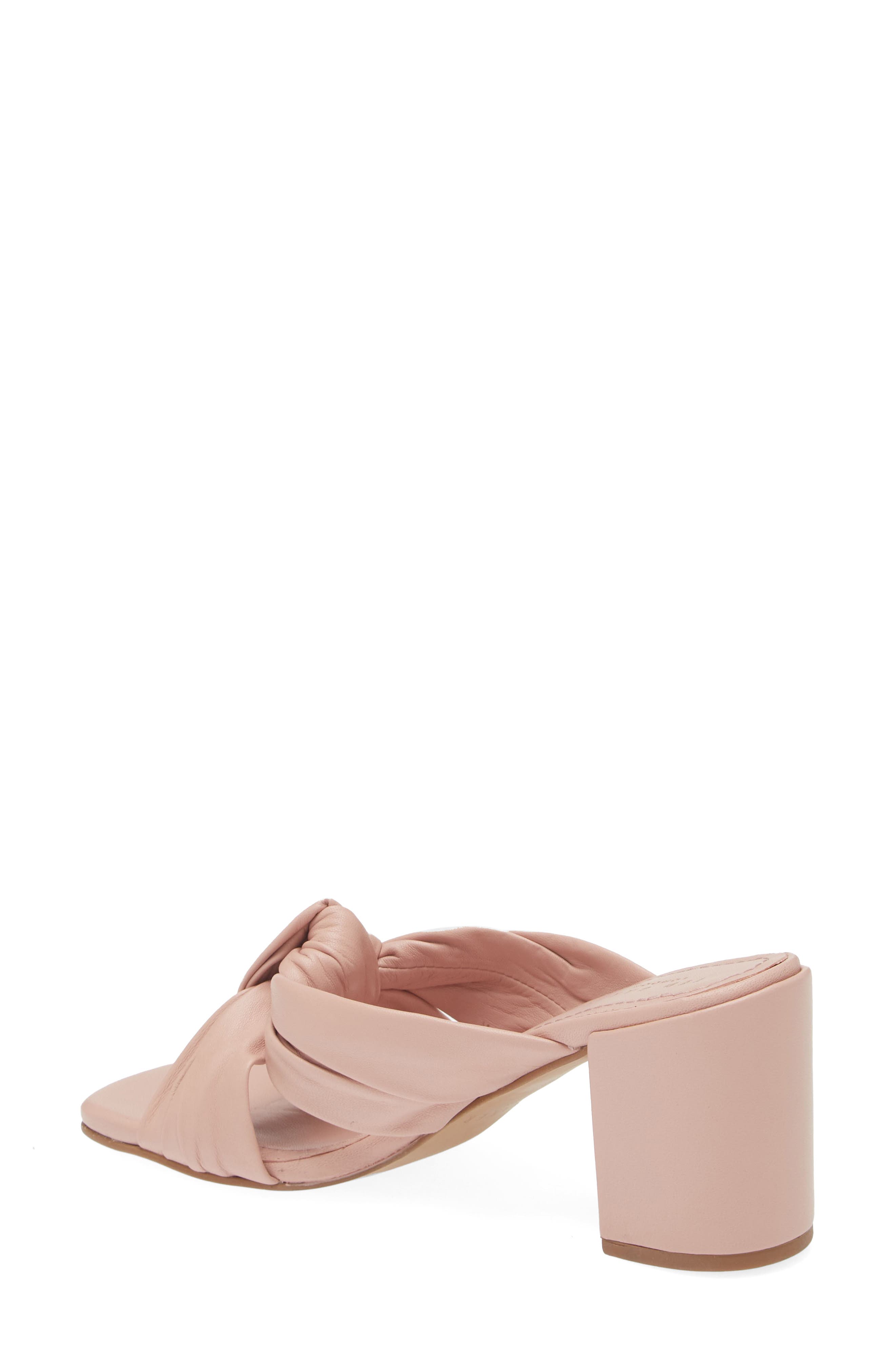 Ted Baker London Shennly Knotted Block Heel Slide Sandal, Alternate, color, Pale Pink