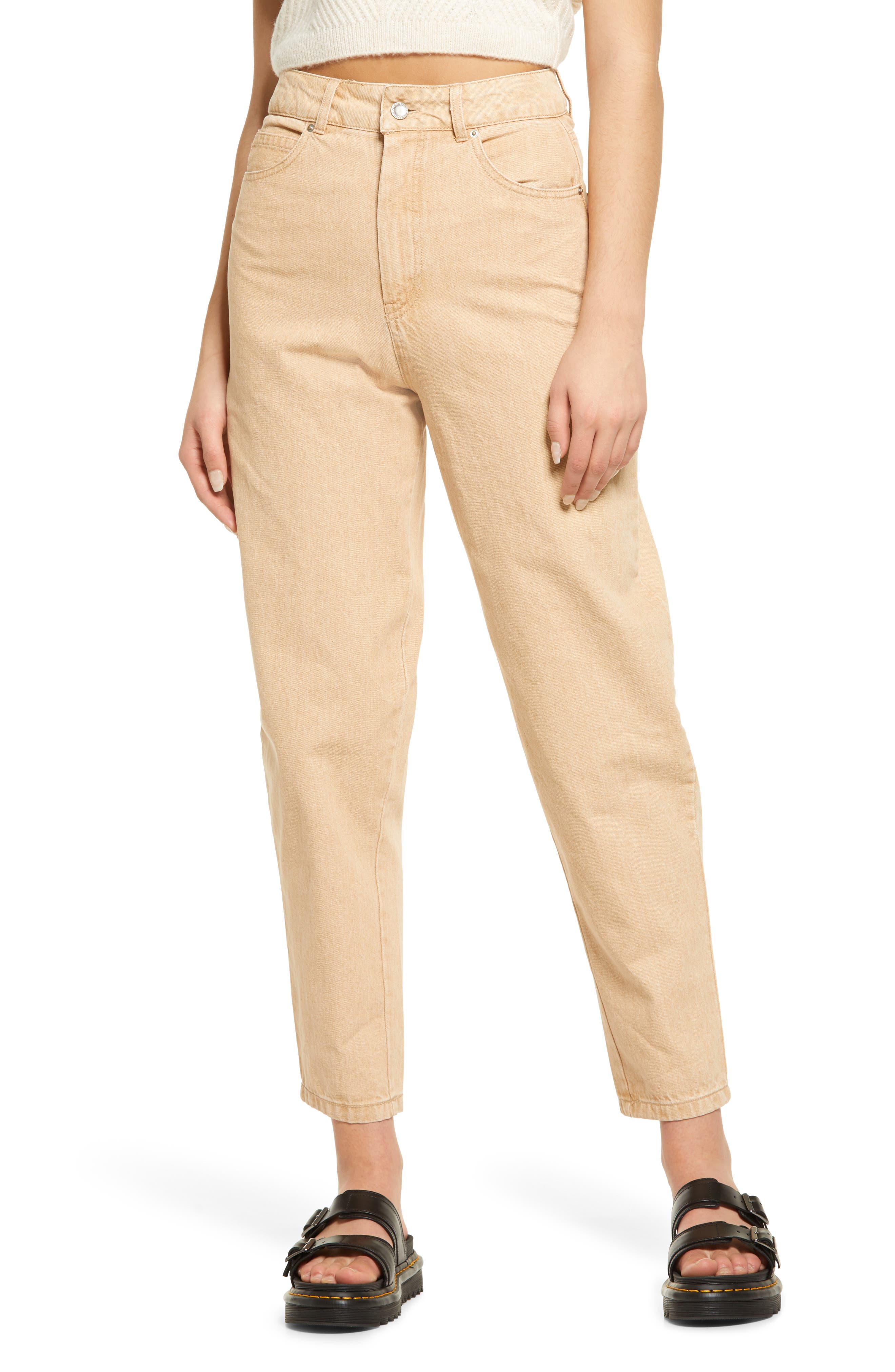 Moda Tap Tap Barrel High Waist Nonstretch Denim Jeans (Women) | Nordstromrack