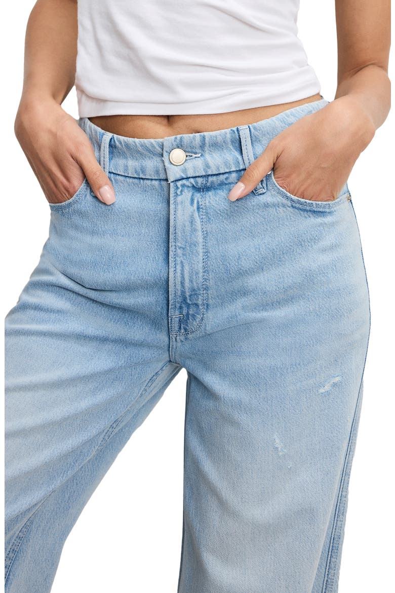 Good Skate Fray Hem Crop Wide Leg Jeans, Alternate, color, INDIGO959