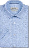 Bugatchi Miles OoohCotton® Floral Short Sleeve Button-Up Shirt