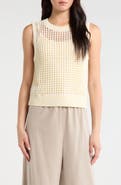 Splendid Camellia Open Knit Sleeveless Sweater
