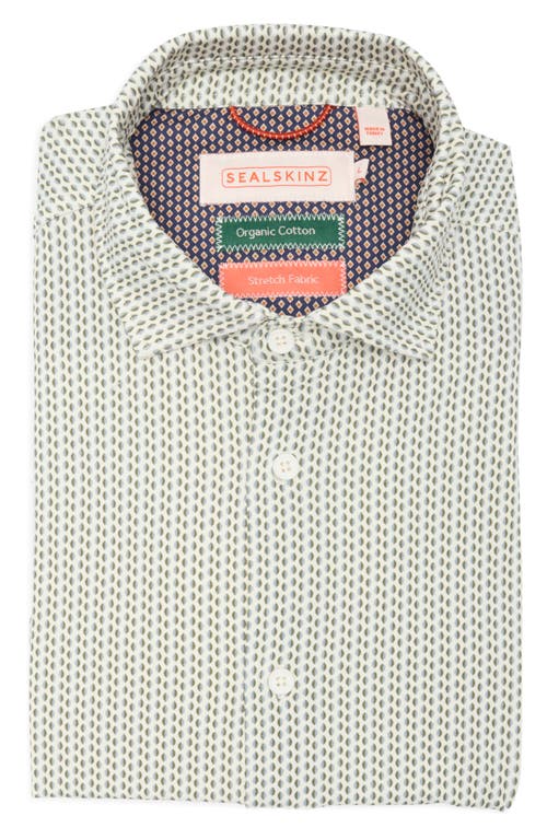 Sealskinz Fritton Stretch Cotton Button-up Shirt In Cream