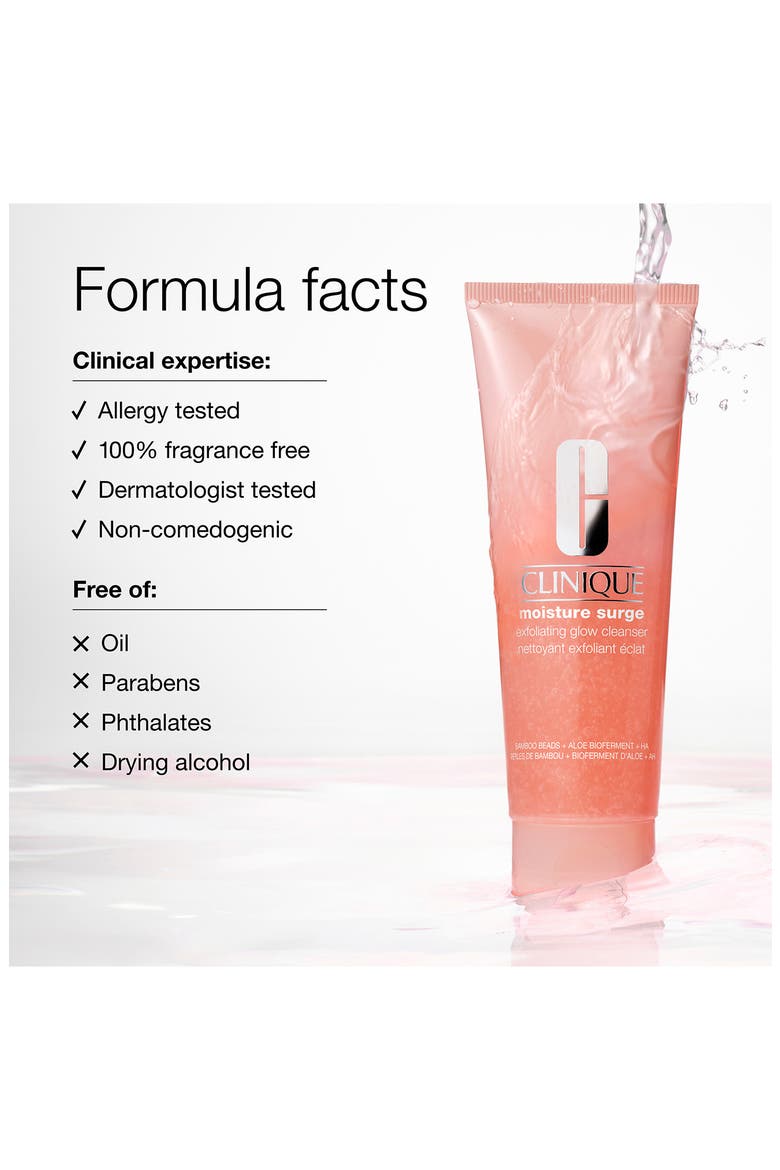 Moisture Surge Exfoliating Glow Cleanser, Alternate, color, NO COLOR