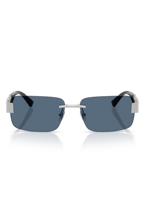 58mm Rimless Rectangular Sunglasses