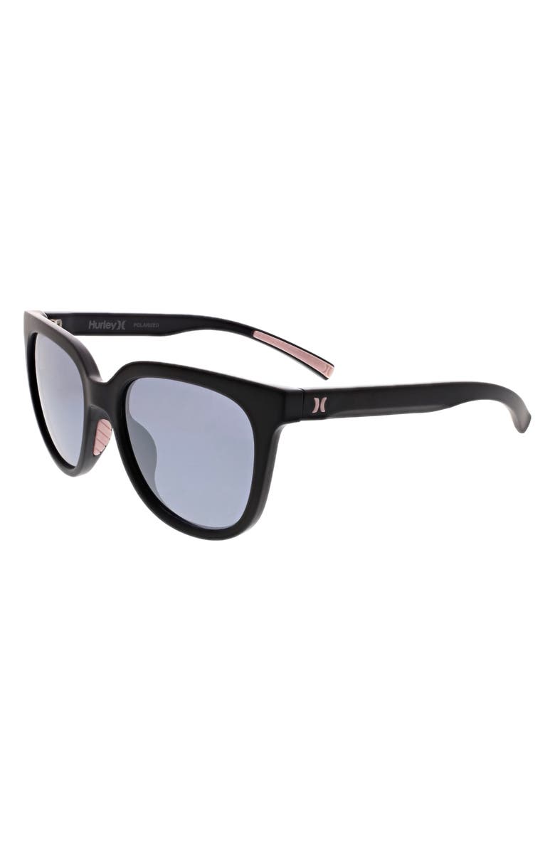 Hurley 54mm Polarized Rounded Sunglasses, Alternate, color,